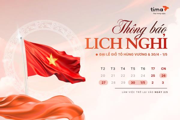 Lịch nghỉ lễ giỗ tổ - 30/04 &1/5 